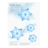 Appree Sticky Leaf Memo Notes - Tracing Paper - Snow Flower - Blue