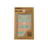 Irodo Transfer Fabric Sticker - Bugs - Peach Orange / Lime Green - Fabric Stickers - Bunbougu