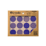 Irodo Transfer Fabric Sticker - Pattern Dot 1 - Blue - Fabric Stickers - Bunbougu