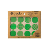Irodo Transfer Fabric Sticker - Pattern Dot 1 - Green - Fabric Stickers - Bunbougu