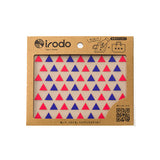 Irodo Transfer Fabric Sticker - Triangle - Red / Blue - Fabric Stickers - Bunbougu