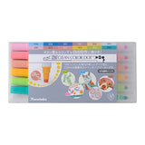 Kuretake Zig Clean Color Dot Dual-Tip Marker - 12 Colour Set