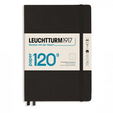 Leuchtturm1917 Medium Hardcover Notebook - 120gsm Paper - Dotted - Black - A5 -  - Notebooks - Bunbougu