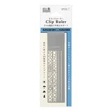 Midori Clip Stencil Ruler - Silver