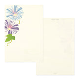 Midori Echizen Japanese Washi Postcard - Early Summer Blue Flower - 4 Patterns/8 Sheets -  - Envelopes & Letter Pads - Bunbougu