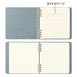 Midori Notebook for Paintable Stamp - Blue - 2 mm Grid -  - Notebooks - Bunbougu