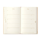 Midori MD 5 Years Diary - Embroidery Flower Design - Cream -  - Diaries & Planners - Bunbougu