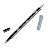Tombow ABT Dual Brush Pen - 12 New Colours - N52 Cool Grey 8 - Brush Pens - Bunbougu