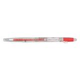 Pilot FriXion Ball Slim Gel Pen - Clear Body Version - 0.38 mm - Red - Gel Pens - Bunbougu