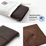 Traveler's Company Traveler's Notebook Starter Kit - Brown Leather - Passport Size -  - Diaries & Planners - Bunbougu