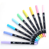 Tombow ABT Dual Brush Pen - 10 Colour Set - Pastel -  - Brush Pens - Bunbougu
