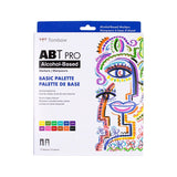 Tombow ABT PRO Alcohol-based Dual Brush Pen - 12 Colour Set - Basic