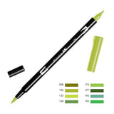 Tombow ABT Dual Brush Pen - Green Colour Range 1 (098 - 195)