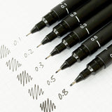 Uni Pin Pigment Ink Fineliner Pen - Black Ink -  - Felt Tip Pens - Bunbougu