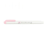 Zebra Mildliner Double-Sided Highlighter - 2022 New Colours - Individual Pens - Mild Baby Pink - Highlighters - Bunbougu