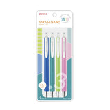 Zebra Sarasa Nano Gel Pen - 4 Colour Set - Refresh - 0.3 mm
