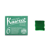 Kaweco Fountain Pen Ink Cartridges - Pack of 6 - Palm Green - Ink Cartridges - Bunbougu