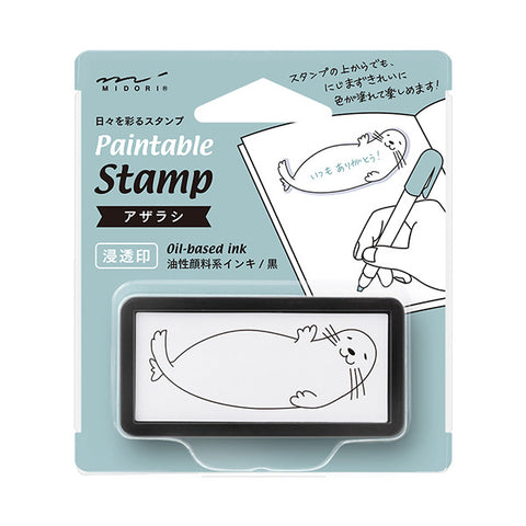 Midori Paintable Penetration Stamp - Half Size - Seal -  - Planner Stamps & Ink Pads - Bunbougu