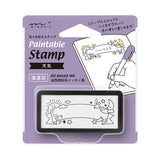 Midori Paintable Penetration Stamp - Half Size - Weather
