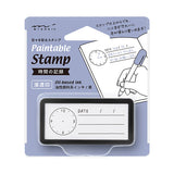 Midori Paintable Penetration Stamp - Half Size - Time Record