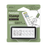 Midori Paintable Penetration Stamp - Half Size - Dog To-do list
