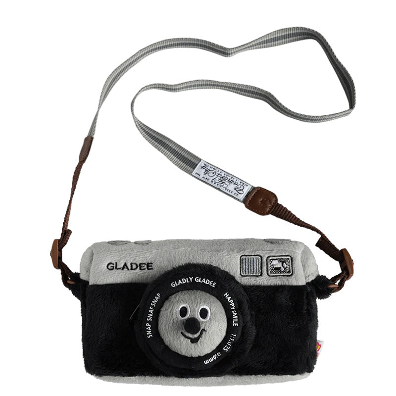 Gladee Jumbo Camera Pouch with Strap - Black - - Pencil Case & Pouch - Bunbougu