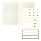 Midori MD Notebook Light - Grid - A7 - Pack of 3 - - Notebooks - Bunbougu