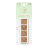 Midori Yuru Log Paintable Stamp - Pre-Inked Type - Frame - - Planner Stamps & Ink Pads - Bunbougu