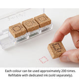 Midori Yuru Log Paintable Stamp - Pre-Inked Type - Frame - - Planner Stamps & Ink Pads - Bunbougu