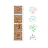 Midori Yuru Log Paintable Stamp - Pre-Inked Type - Sweets - - Planner Stamps & Ink Pads - Bunbougu