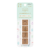 Midori Yuru Log Paintable Stamp - Pre-Inked Type - Cafe - - Planner Stamps & Ink Pads - Bunbougu