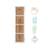 Midori Yuru Log Paintable Stamp - Pre-Inked Type - Cafe - - Planner Stamps & Ink Pads - Bunbougu