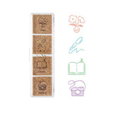 Midori Yuru Log Paintable Stamp - Pre-Inked Type - Daily Life - - Planner Stamps & Ink Pads - Bunbougu