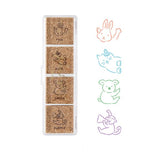 Midori Yuru Log Paintable Stamp - Pre-Inked Type - Animals - - Planner Stamps & Ink Pads - Bunbougu