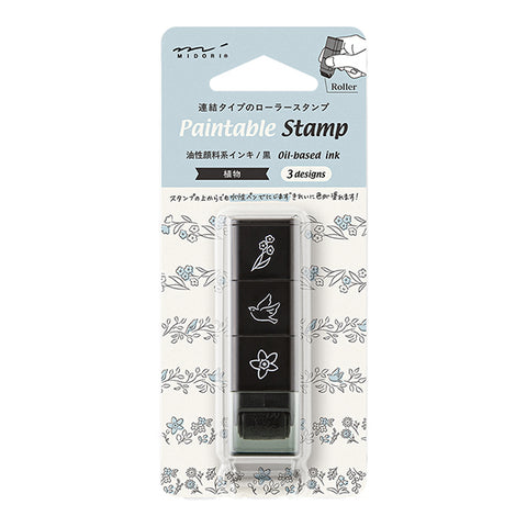 Midori Paintable Stamp Roller - Plant - - Planner Stamps & Ink Pads - Bunbougu