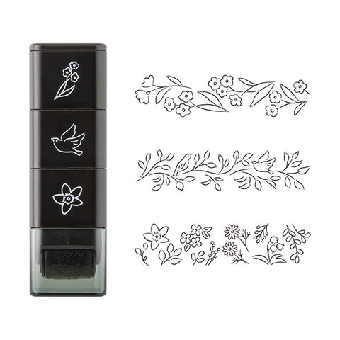 Midori Paintable Stamp Roller - Plant - - Planner Stamps & Ink Pads - Bunbougu