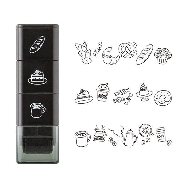 Midori Paintable Stamp Roller - Cafe - - Planner Stamps & Ink Pads - Bunbougu