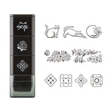 Midori Paintable Stamp Roller - Cat Landscape - - Planner Stamps & Ink Pads - Bunbougu