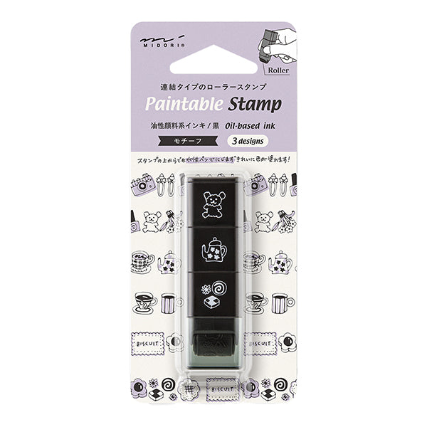 Midori Paintable Stamp Roller - Motif - - Planner Stamps & Ink Pads - Bunbougu