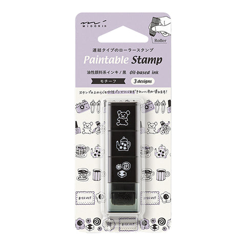 Midori Paintable Stamp Roller - Motif - - Planner Stamps & Ink Pads - Bunbougu