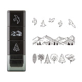 Midori Paintable Stamp Roller - Mountain Scenery - - Planner Stamps & Ink Pads - Bunbougu