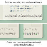 Midori Paintable Stamp Roller - Mountain Scenery - - Planner Stamps & Ink Pads - Bunbougu