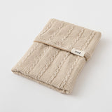 Midori Haramaki Knitted Book Band with Pockets - For A6 To B6 Notebooks - Beige - - Notebook Accessories - Bunbougu