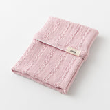 Midori Haramaki Knitted Book Band with Pockets - For A6 To B6 Notebooks - Baby Pink - - Notebook Accessories - Bunbougu
