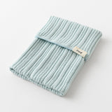 Midori Haramaki Knitted Book Band with Pockets - For A6 To B6 Notebooks - Ice Blue - - Notebook Accessories - Bunbougu