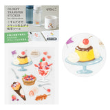Midori Glossy Transfer Sticker for Decoration - Snack - - Planner Stickers - Bunbougu