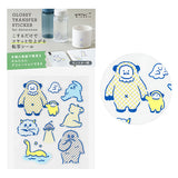 Midori Glossy Transfer Sticker for Decoration - Monster - - Planner Stickers - Bunbougu