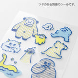 Midori Glossy Transfer Sticker for Decoration - Monster - - Planner Stickers - Bunbougu