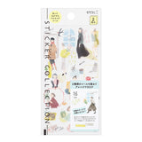 Midori Seal Collection Planner Stickers - Washi Paper Type - 2 Sheets - Fashion