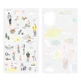 Midori Seal Collection Planner Stickers - Washi Paper Type - 2 Sheets - Outing -  - Planner Stickers - Bunbougu